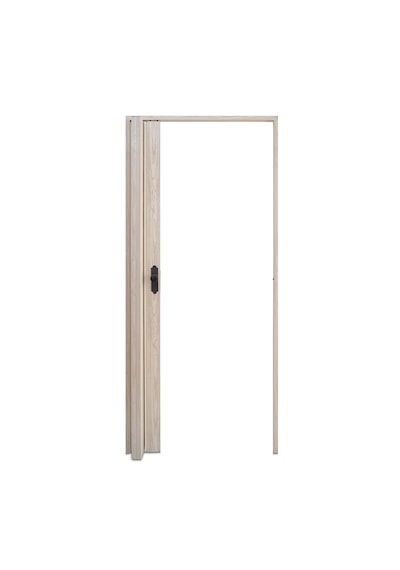 Faran Dekorasyon 115 x 215 Akçaağaç Renk Camlı Pvc Akordiyon Katlanır Kapı - FRNAKMODEL-51