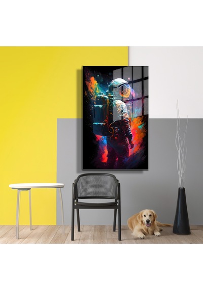 Space/uzay Yapay Zeka Özel Tasarım Cam Tablo Ofis, Mutfak Çocuk Odası, Salon 106