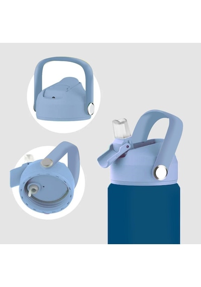 Sipnjoy - Flipsip Çocuk Su Termosu 550 Ml - Snappy Croc Sanppy Croc