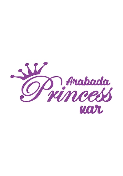 Arabada Princess Var Araba Sticker 17x17 Cm Mor