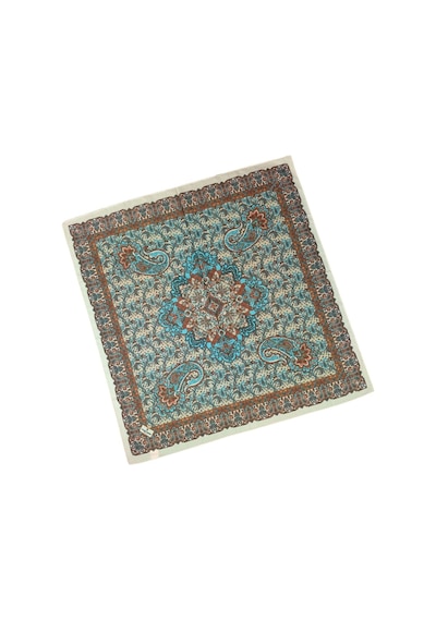Mim Eşarp Prime Pamuk Etnik Desenli Eşarp 90x90 Cm BEj