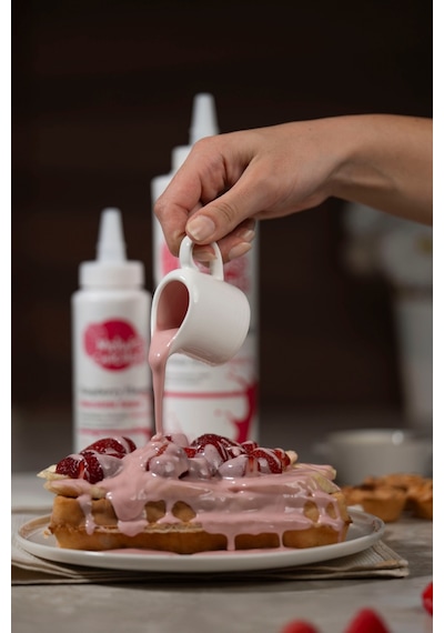Melwiss Chocolate Frambuaz Aromalı Çikolata Sosu - Waffle Pankek Sosu 330 G