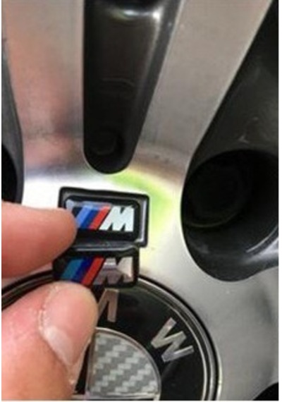 Bmw Amblem Jant M Direksiyon Logo 4 ADET--Stokdan Aynı Gün -