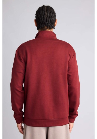 Defacto Standart Fıt Modal Sweatshirt G8148ax25wnbr169 Bordo-br169