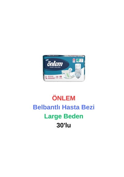 Önlem - Belbantlı Yaşlı Yetişkin Hasta Bezi Large Beden 30'lu L