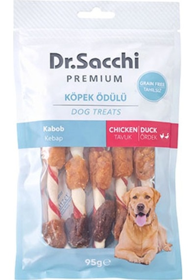 Dr.sacchi Premium Tavuklu Ve Ördekli Kebap Tahılsız Köpek Ödülü 5 5li 95 Gr 109-30029.01