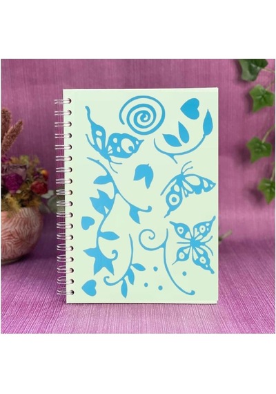 Defter Sticker,laptop Sticker Mavi Kelebekli Pvc 48x33x0,5cm