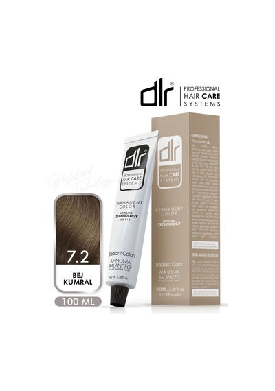 Dlr Color Saç Boyası 100ml 7.2 Bej Kumral - Profesyonel Kuaför Kalitesinde Renk Ve Parlaklık