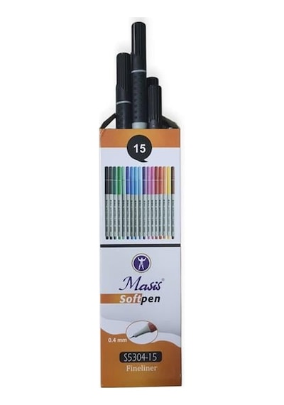 Masis Softpen Fineliner Siyah 10'lu Paket