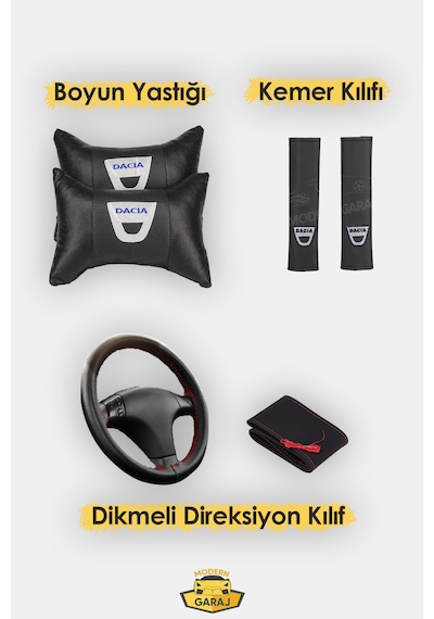 Dacia Duster Sandero Logan Solenza Gof Koltuk Kılıf Seti Gri