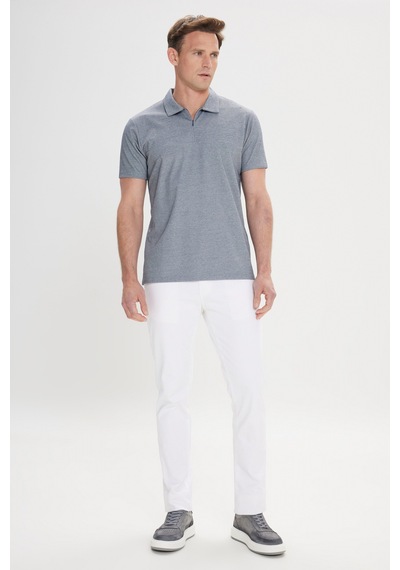 AC&Co / Altınyıldız Classics Erkek Lacı Slim Fit Dar Kesim Pamuklu Polo Yaka Tişört Lacı