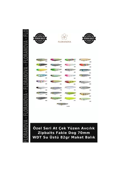 Özel Seri At Çek Yüzen Avcılık Zipbaits Fakie Dog 70mm Wdt Su Üstü 82gr Maket Balık