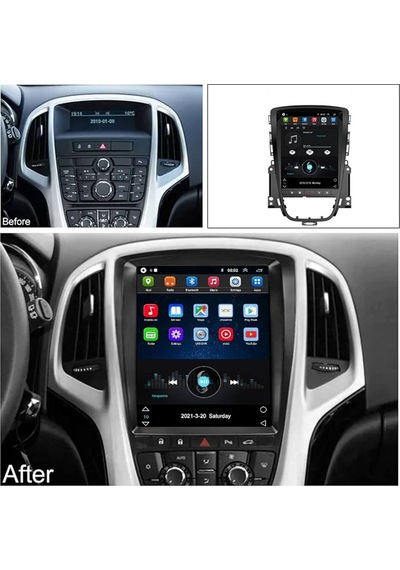 Opel Astra J Tesla 2010-2014 Uyumlu Multi Medya Navi Gasyon Usb Kamera Carplayer