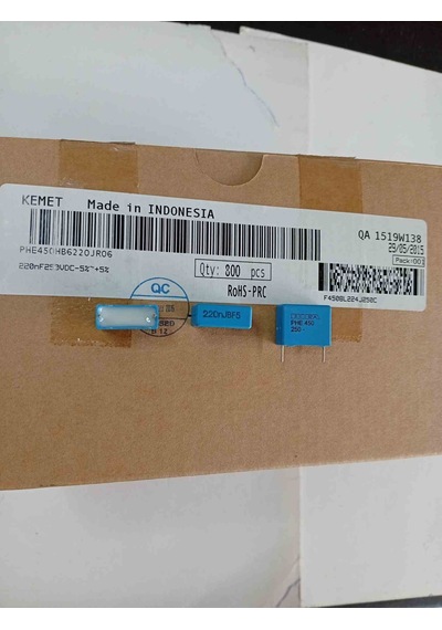 Phe450hb6220jr06 220nf 250v 15 0.05 Polyester Kondansatör 35 Adet