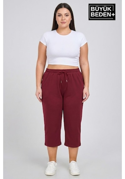 Süperlife Kadın Büyük Beden Şort 3xl-6xl Rahat Kesim Diz Altı Günlük Şort-spr26bsrk591 Bordo Süperlife Kadın Büyük Beden Şort 3xl-6xl Rahat Kesim Diz Altı Günlük Şort-spr26bsrk591 Bordo