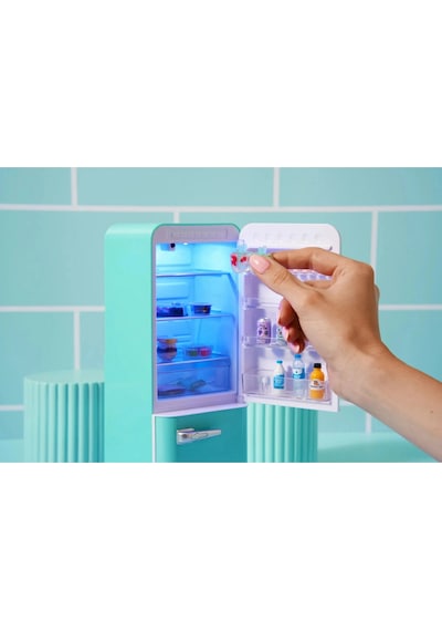 Mini Brands Mini Buzdolabı Seti Işıklı Mini Fridge + Mini Yiyecek Aksesuarları Oyuncak