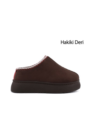 Gönderir Kadın Kahve Süet W Tazz Kalın Tabanlı Kürklü Terlik Ddza87234782 Kahverengi