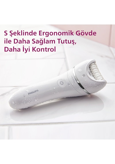 Philips BRE700/05 Epilatör (Yüz+Koltuk altı+Bikini Bölgesi+Bacak)Islak-Kuru,Işıklı,Kablosuz