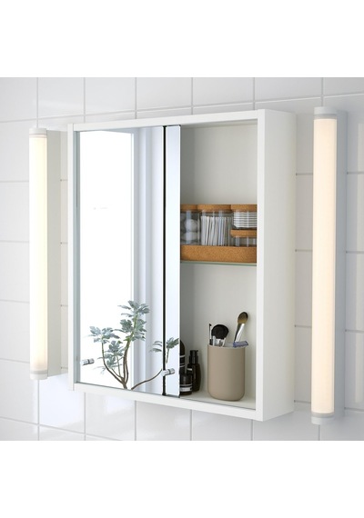 Banyo Duvar Dolabı, Beyaz, 50x13x60 Cm, 2 Ayna Kapaklı Çok Renkli Banyo Duvar Dolabı, Beyaz, 50x13x60 Cm, 2 Ayna Kapaklı Çok Renkli