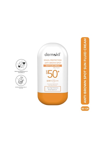 Dermokil Soleil Protection brown Spot Sun Fluid Cream Spf 50+ Leke Karşıtı Fluid Güneş Koruyucu 60 Ml