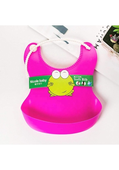 Buffer Çocuk Bebek Mama Önlüğü Dökülme Engelleyici Bükülebilir Pembe Çok Renkli