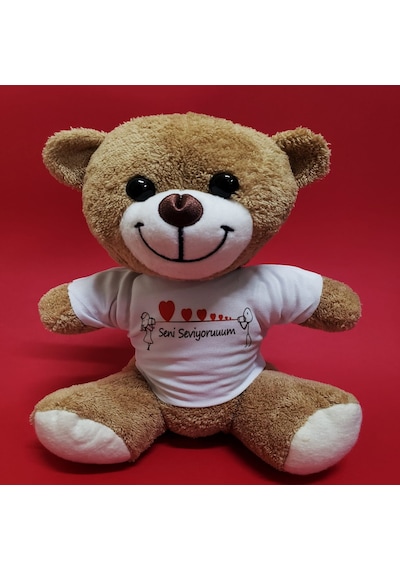 Seni Seviyorum Temalı Peluş Ayıcık Tdrtr Çok Renkli