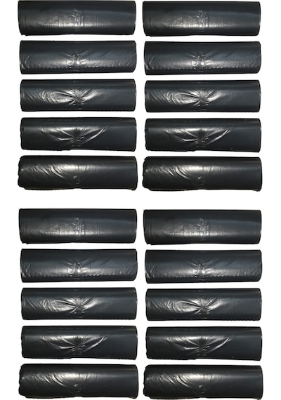 Büyük Boy Çöp Poşeti 65x80 Cm 50 Lt 10'lu Rulo 20 Paket Siyah