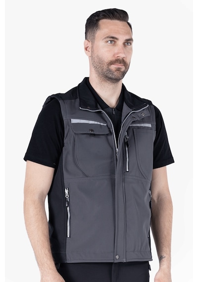 Softshell Yelek Gri - Siyah