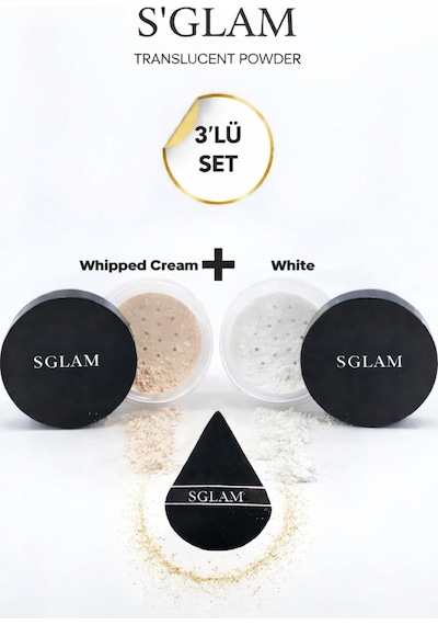Pudra Seti Ve Pudra Süngeri Bej-white Bej-white Diğer