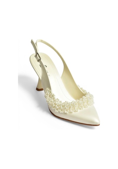 Fox Shoes Y246375009 Sedef İnci Detaylı Kadın Abiye Ayakkabı
