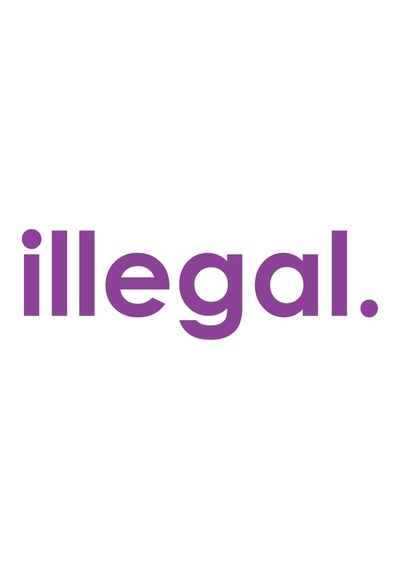 İllegal Araba Sticker 17x17 Cm Mor