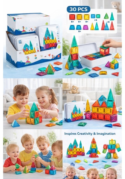 3.75cm Mini Blok Metal Kutu 24 Parça