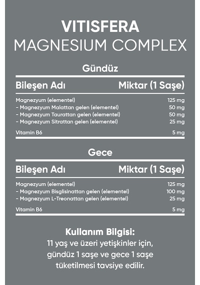 Magnezyum Complex Gündüz-Gece 60 Saşe