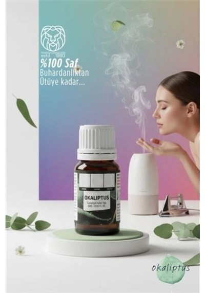 %100 Saf Ve Yoğun Okaliptus Çiçeği Esansı -ütü, Buhardanlık Ve Koku Makineleri İçin 10 Ml