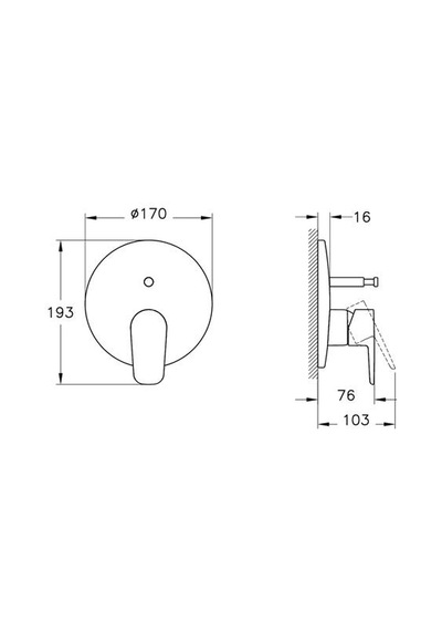 VitrA A43198 Flow Soft Ankastre Mekanik Banyo Bataryası Krom