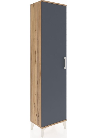 Arges Dolap 4 Raflı Tek Kapaklı 44x30x182 Çam-antrasit Çam