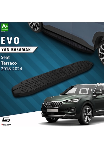 S-dizayn Seat Tarraco Evo Siyah Yan Basamak 193 Cm 2018-2024 A+ Kalite