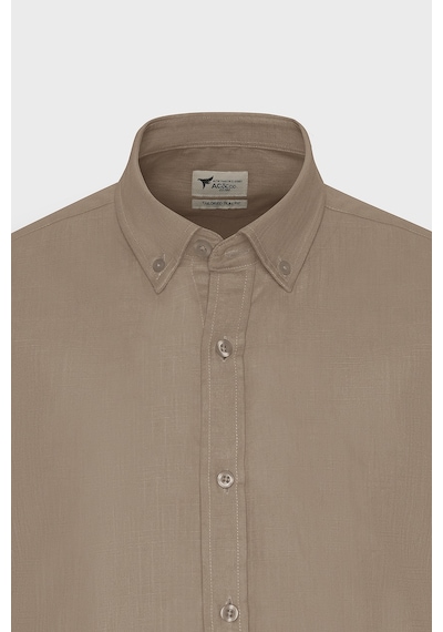 AC&Co / Altınyıldız Classics ERKEK VIZON Tailored Slim Fit Dar Kesim Düğmeli Yaka %100 Pamuk Gömlek Vizon AC&Co / Altınyıldız Classics ERKEK VIZON Tailored Slim Fit Dar Kesim Düğmeli Yaka %100 Pamuk Gömlek Vizon