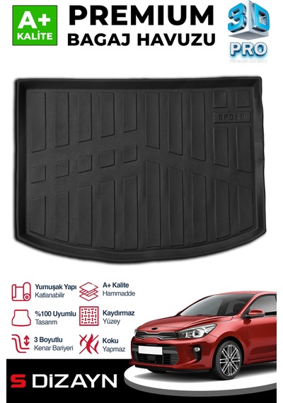 S-dizayn Kia Rio Hb 3d Pro Bagaj Havuzu 2017 Üzeri A+ Kalite