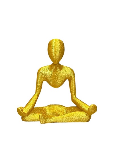 Yoga Temalı Kartvizitlik Altın Renk