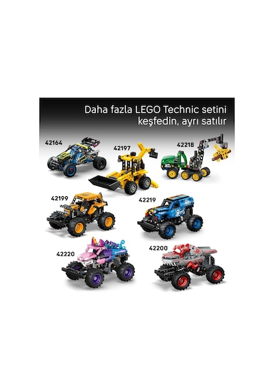 LEGO® Technic Sarı Motosiklet 42225 - 7 Yaş ve Üzeri Çocuklar için Pistonlu Motor İçeren Yaratıcı Oyuncak Yapım Seti (151 Parça)