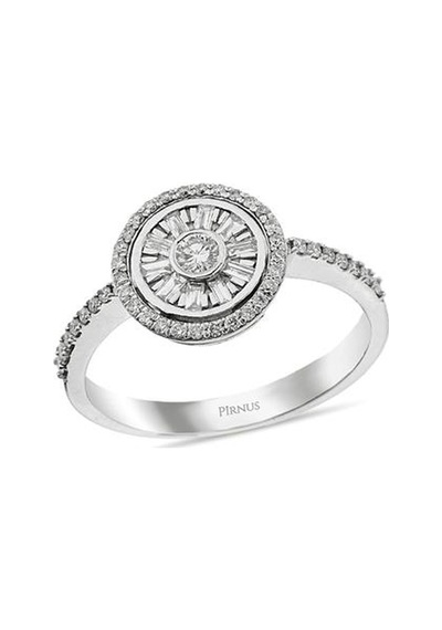 Pirnus Diamond Baget Yüzük 14 Ayar Altın Gramı : 2.87