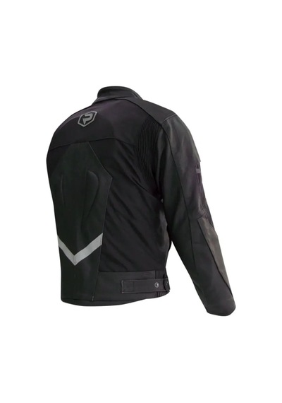 Motoanl Motosiklet Montu Kısa 4 Mevsim Full Korumalı Deri Ve Maxdura 600d Kumaş Black King Motor Mont