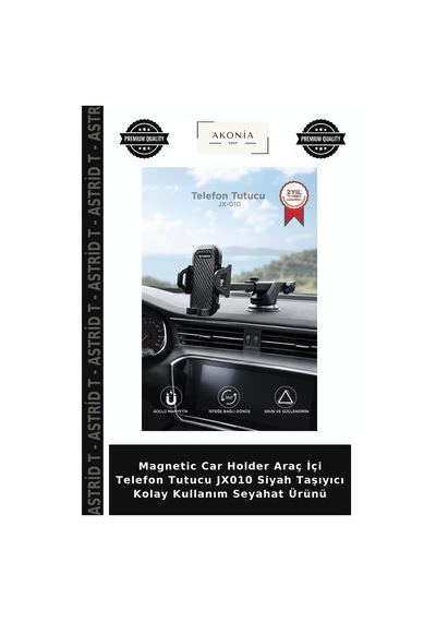Magnetic Car Holder Araç İçi Telefon Tutucu Jx010 Siyah Taşıyıcı Kolay Kullanım Seyahat Ürünü