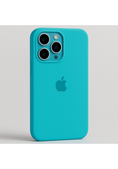 Apple Uyumlu iPhone 13 Pro Lansman Içi Kadife Silikon Logolu Kılıf Turkuaz