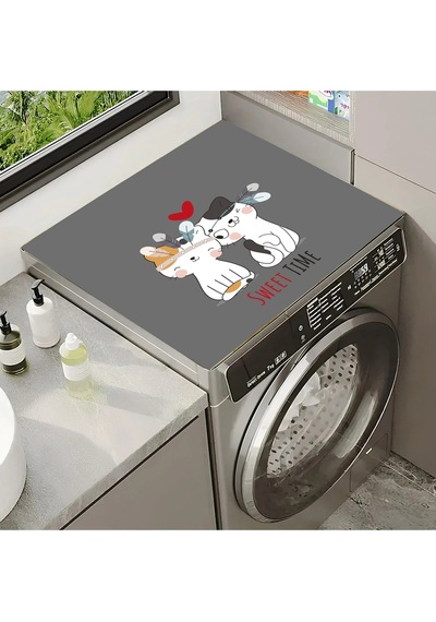 Çamaşır Makinesi Kurutma Makinesi Örtüsü Koruma Pedi Sıvı Geçirmez Matı Kaymaz Yıkanabilir Renkli