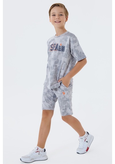 U.s. Polo Assn. Erkek Çocuk Gri Bermuda Takım Us2438-c-v1 Gri