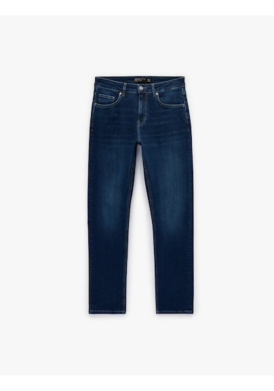 Koton Düğmeli Cep Detaylı Normal Bel Slim Fit Jean Pantolon - Brad Jean Koyu İndigo 6sam40115nd Koton Düğmeli Cep Detaylı Normal Bel Slim Fit Jean Pantolon - Brad Jean Koyu İndigo 6sam40115nd