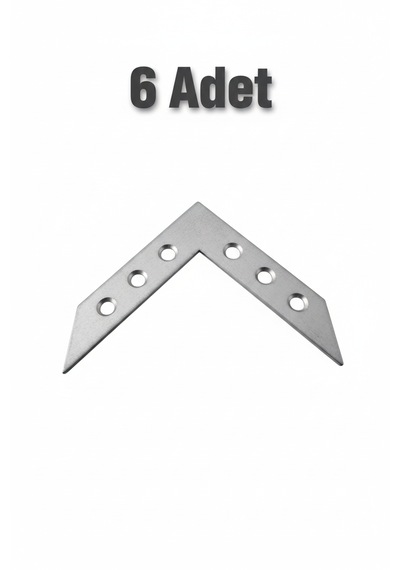 6 Adet L Saç Gönye 8x8 Cm - Mobilya Köşe Birleştirici Ve Güçlendirici