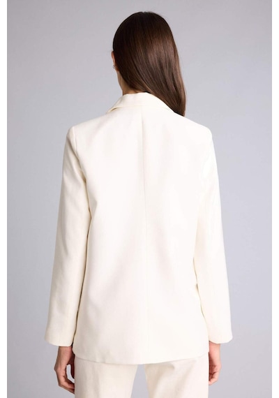 Defacto Oversıze Tencel Blazer Ceket Z8276az26smwt84 Beyaz-wt84